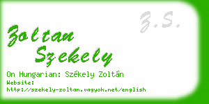 zoltan szekely business card