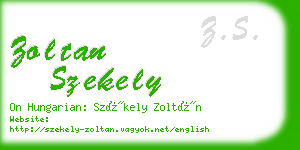zoltan szekely business card